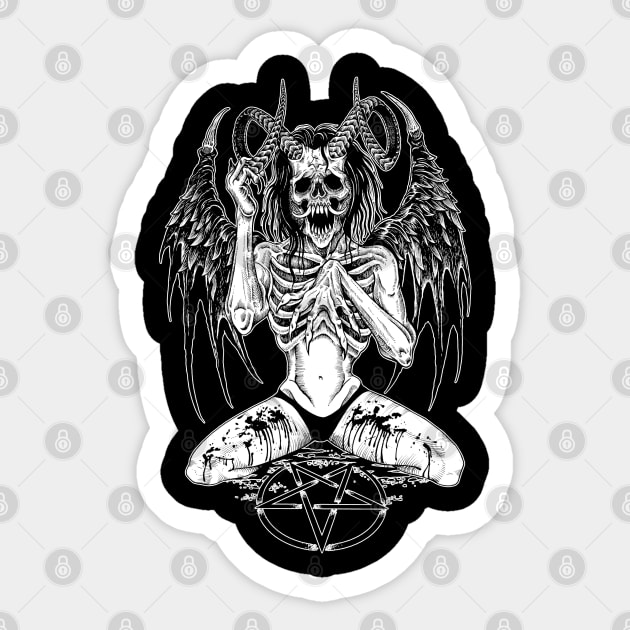 BTC Demon Witch (BACK PRINT!) Sticker by btcillustration